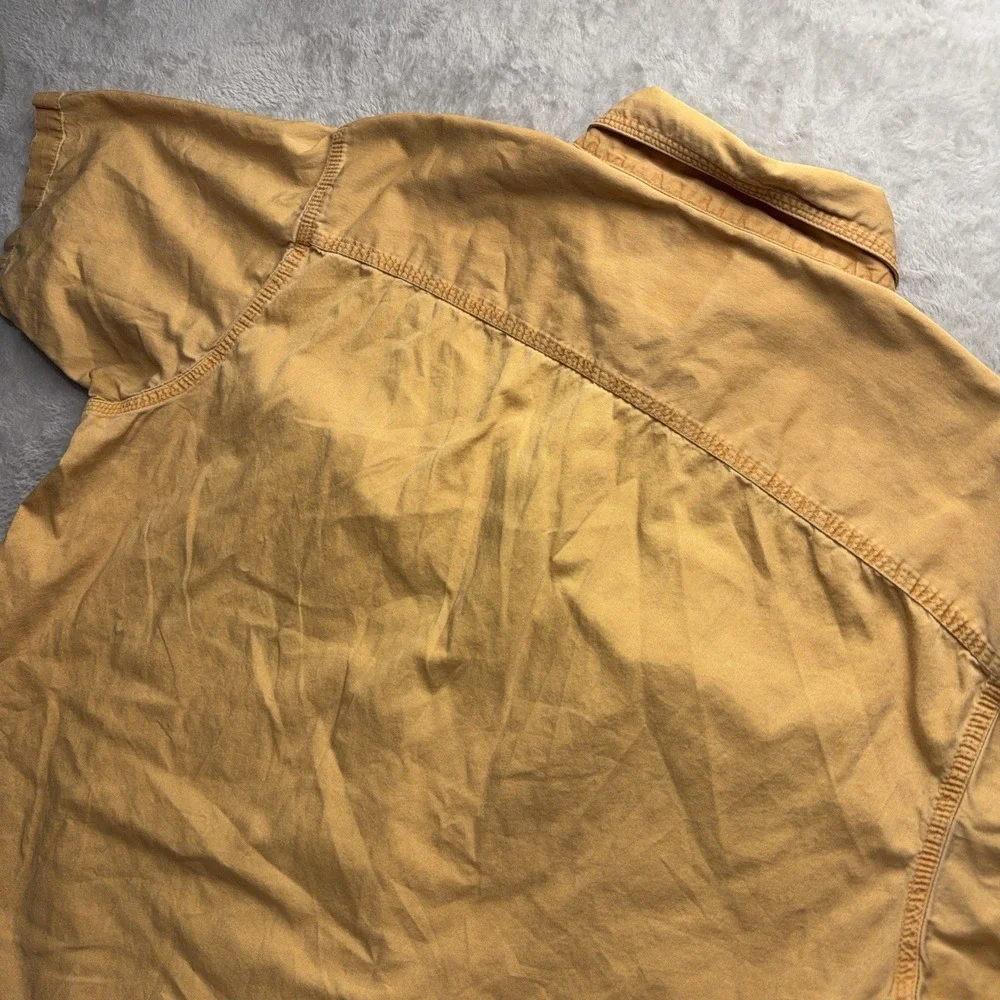 RedHead Men's XL Faded Yellow Short Sleeve Button Down Shirt Outdoors Utility - Picture 11 of 14